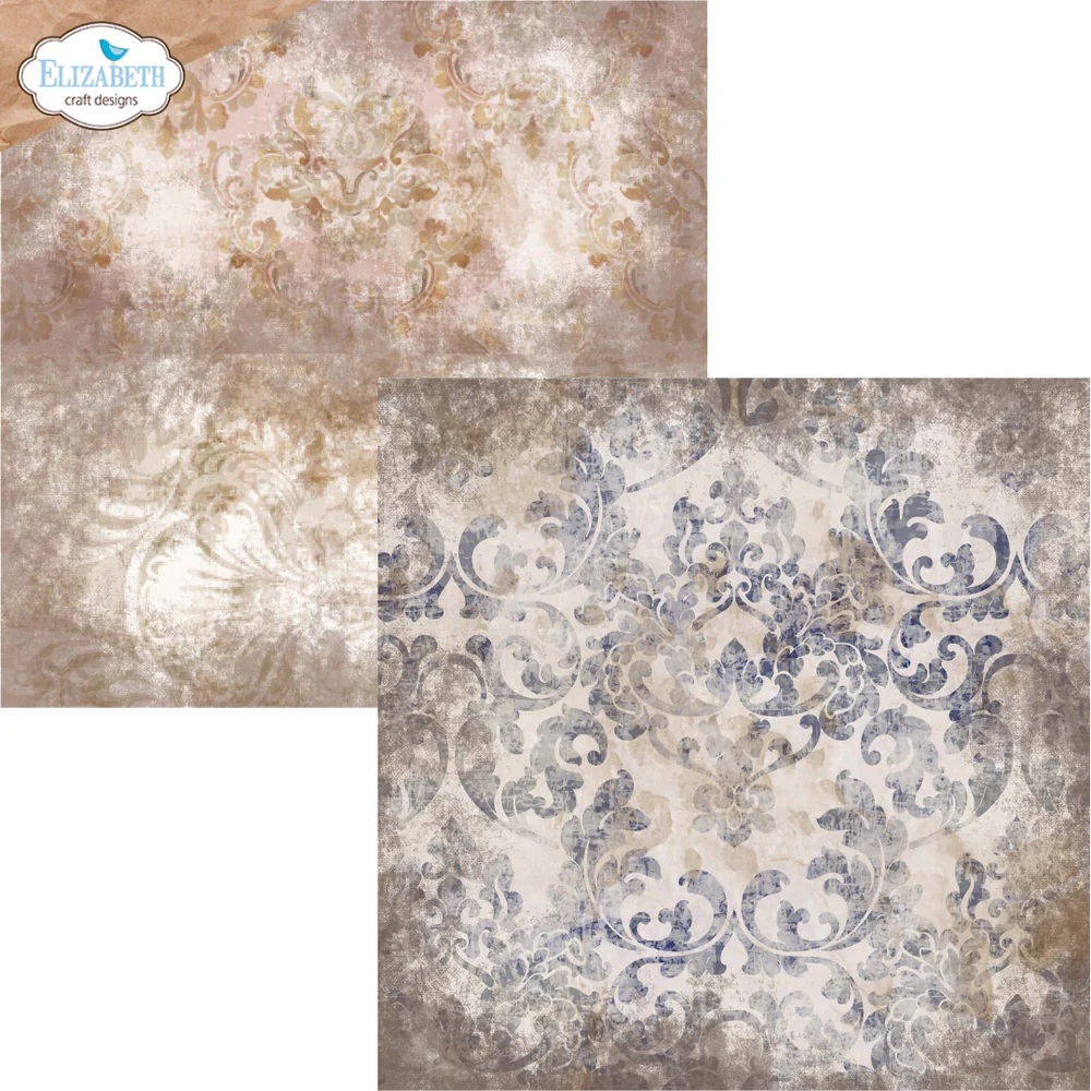 Elizabeth  -  Printed Cardstock -12x12 - Backgrounds Volume 4 - 12
