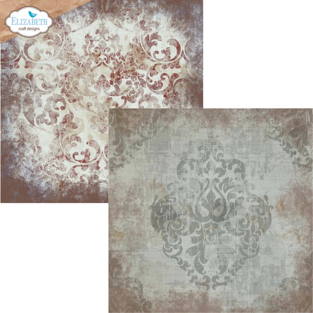 Elizabeth  -  Printed Cardstock -12x12 - Backgrounds Volume 4 - 7