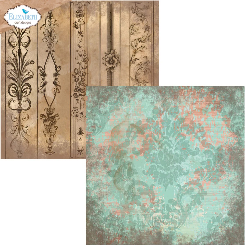Elizabeth  -  Printed Cardstock -12x12 - Backgrounds Volume 4 - 2