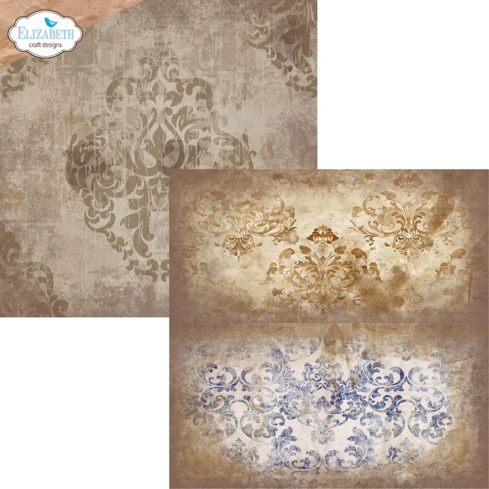 Elizabeth  -  Printed Cardstock -12x12 - Backgrounds Volume 4 - 11