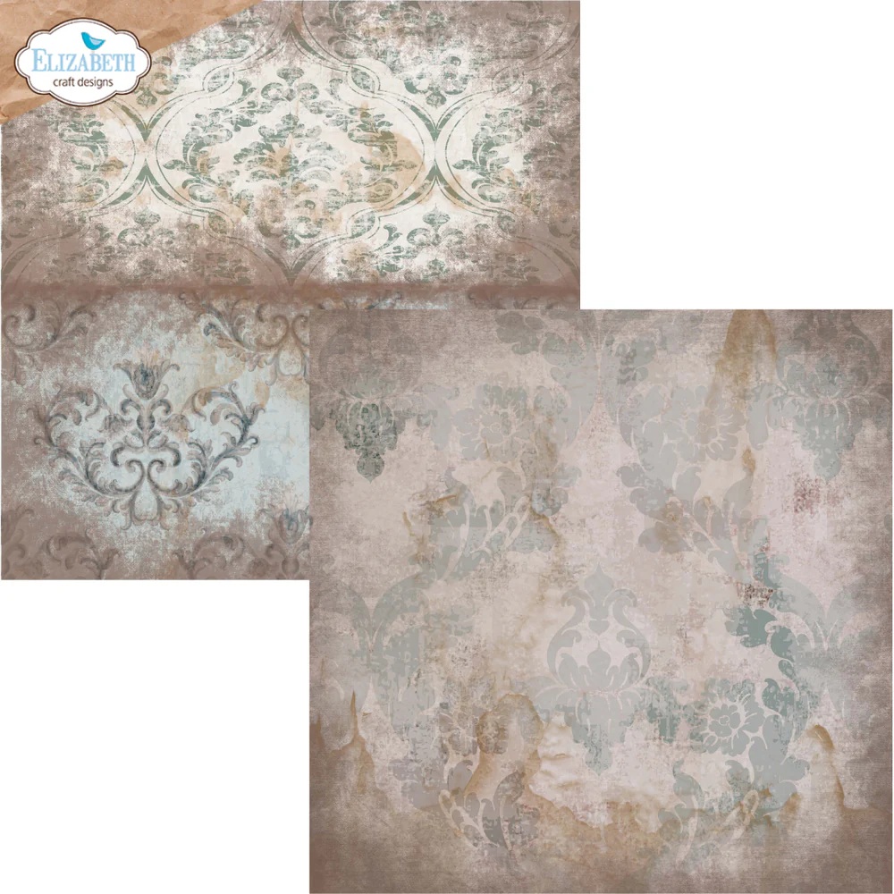 Elizabeth  -  Printed Cardstock -12x12 - Backgrounds Volume 4 - 9