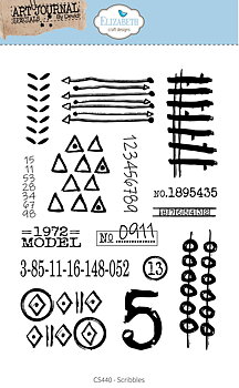 Elizabeth - Clear stamps - Scribbles