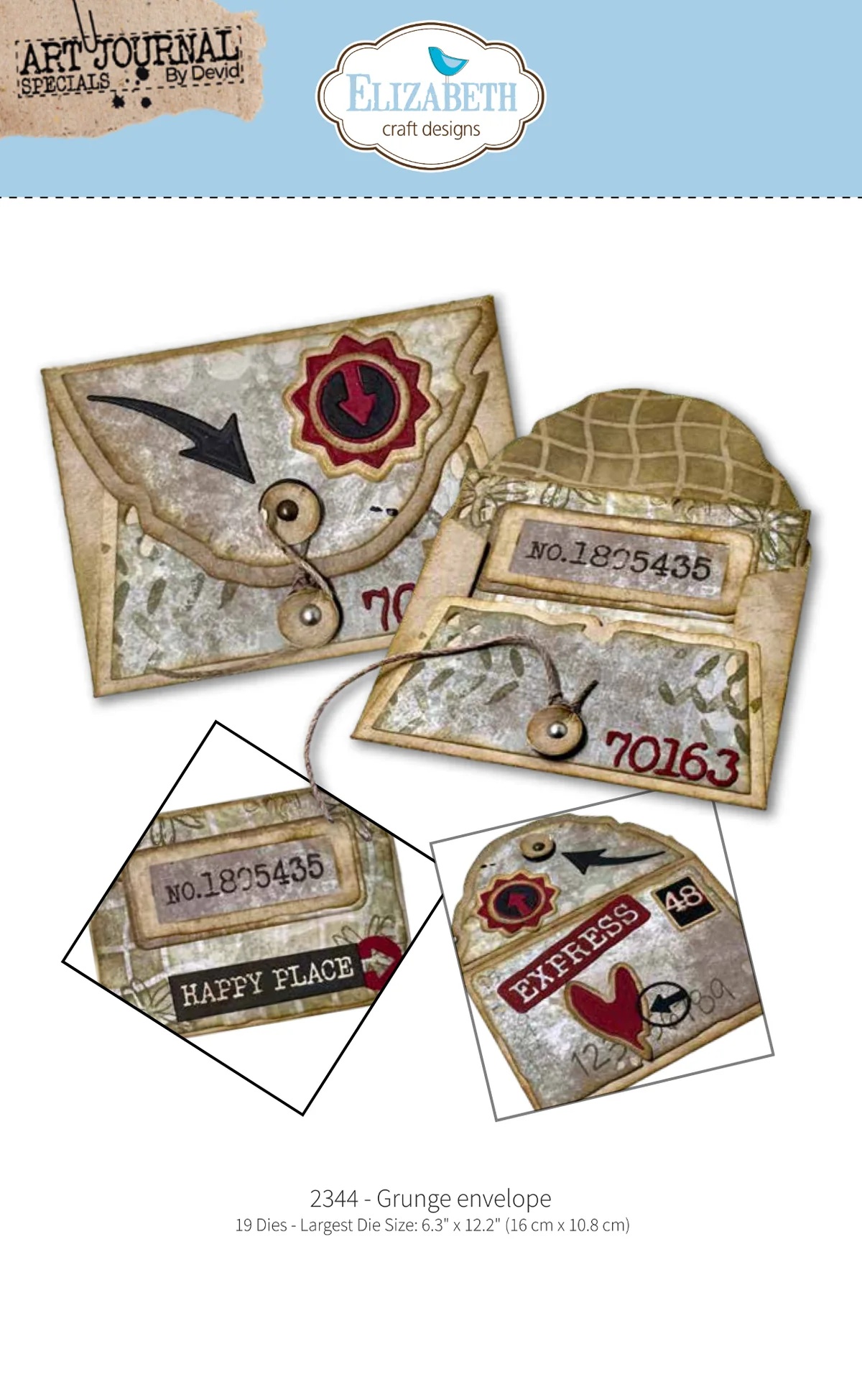 Elizabeth - Dies - Grunge envelope