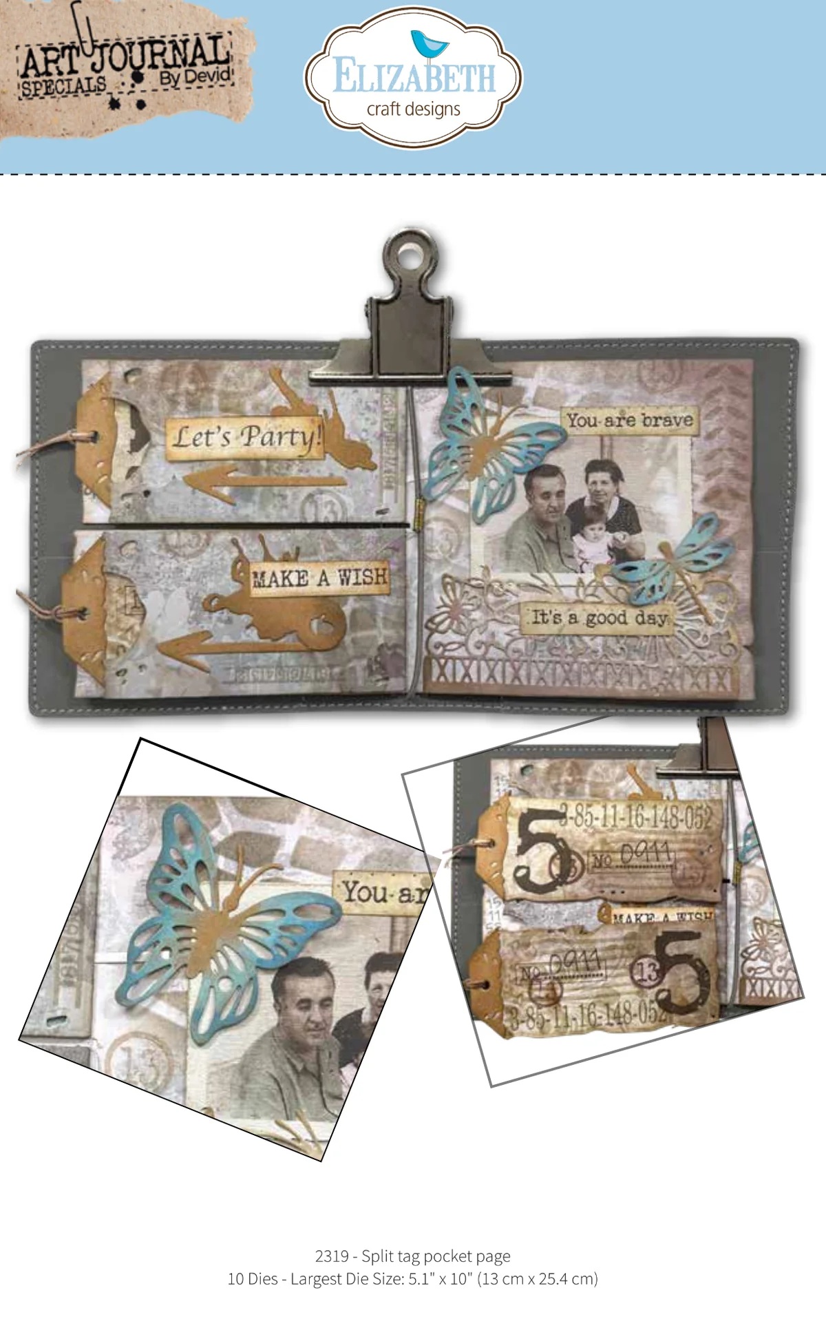 Elizabeth - Dies - Split tag pocket page
