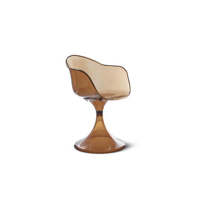 Gloss-stolen – Transparent stol med retrocharm Brun  - 9