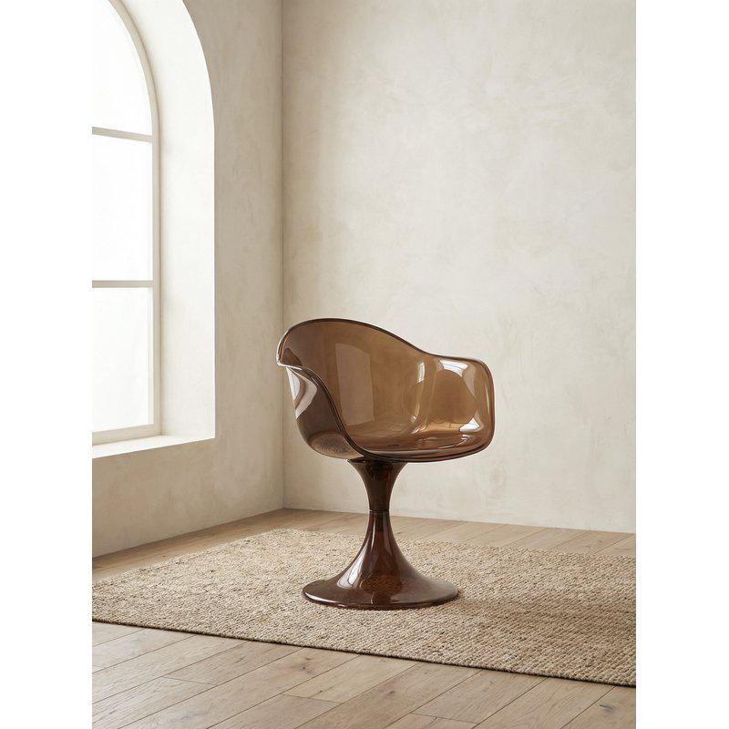 Gloss-stolen – Transparent stol med retrocharm Brun  - 7