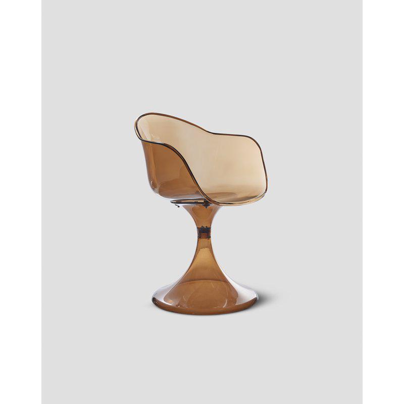 Gloss-stolen – Transparent stol med retrocharm Brun  - 8