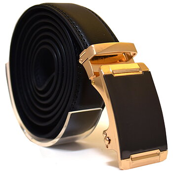 Läderbälte stripe svart 1023