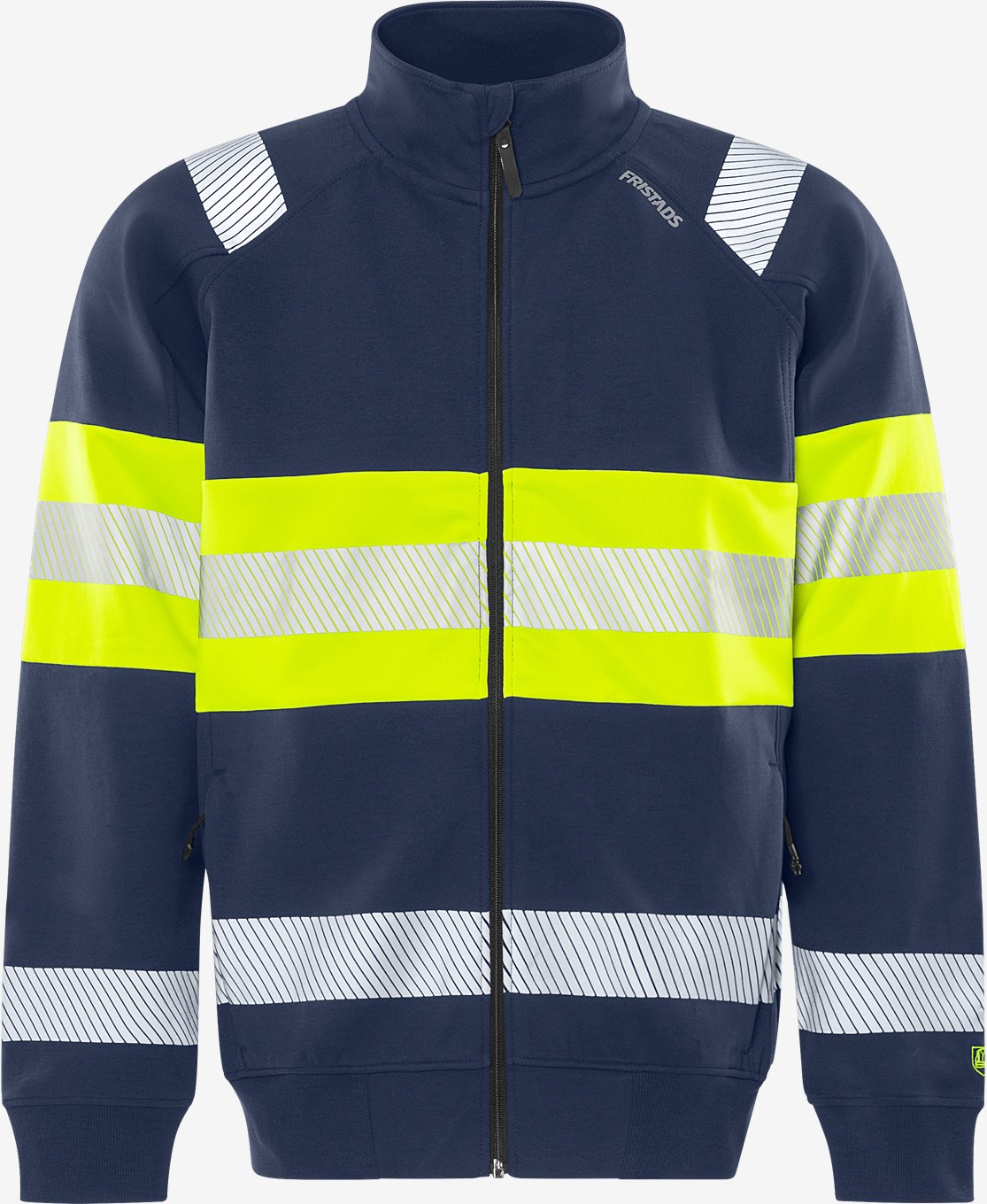 Fristads Varsel Green sweatshirt-jacka stretch 7531 GKC, klass 1 - 2