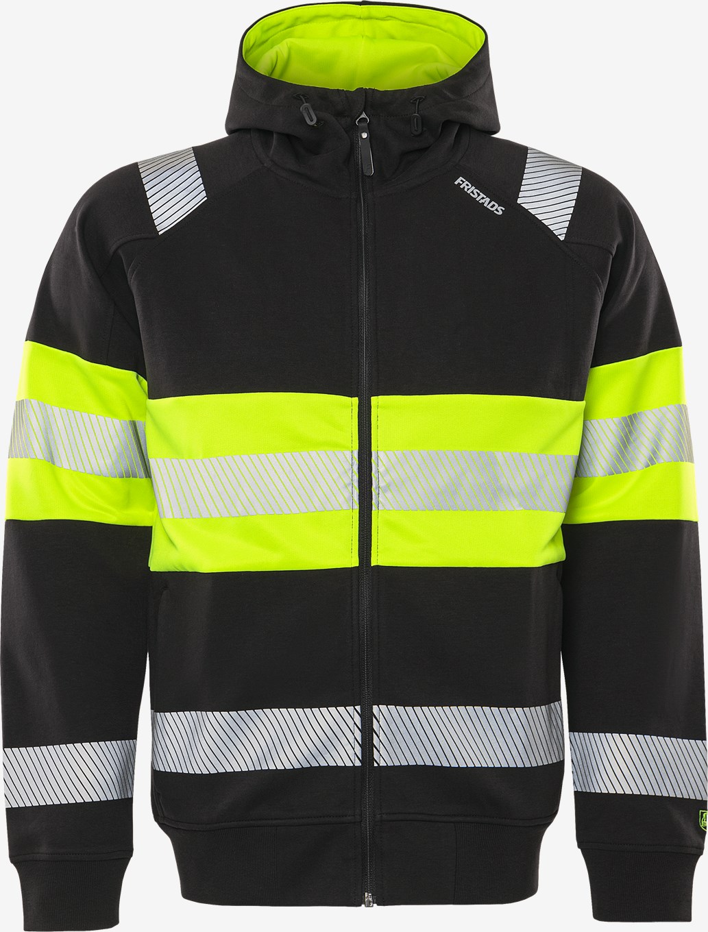 Fristads Varsel Green sweatshirt-jacka stretch med huva 7532 GKC, klass 1