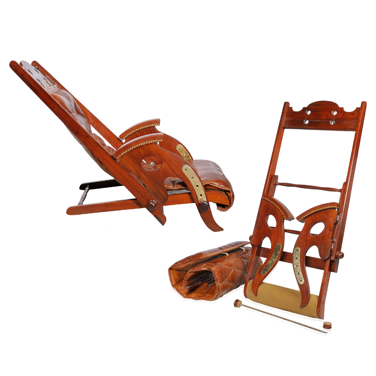 60% RABATT - French Officers Chair - Rosewood And Leather Masterpiece- Ett visningsexemplar - 3