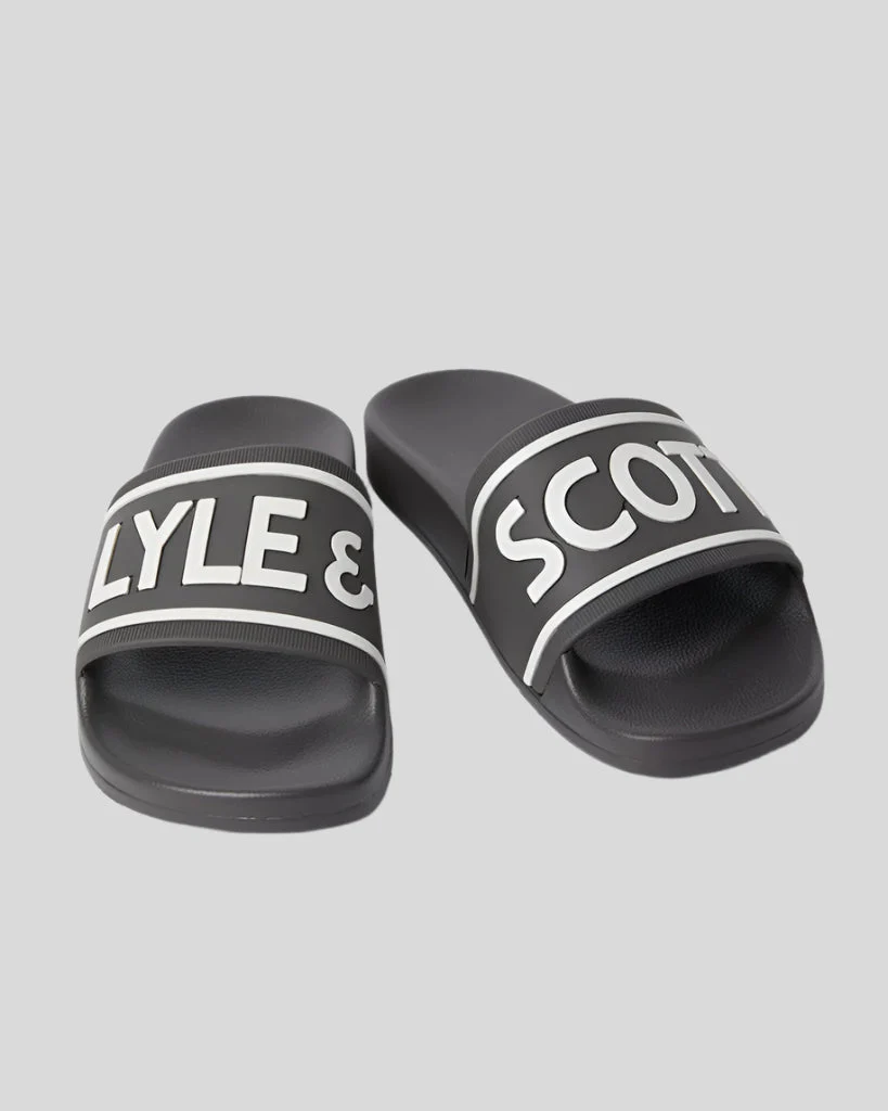 Lyle & Scott - Pool Slider - Jet Black