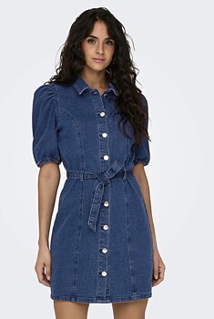 Only Vibbe SS Belt Dress Medium Blue Denim