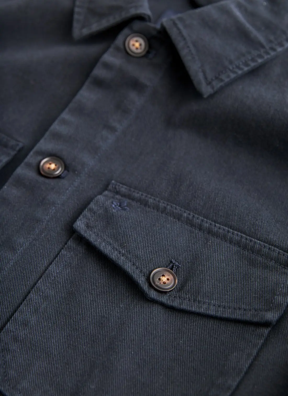 Morris - Alain Twill Shirt Jacket - Old Blue - 3