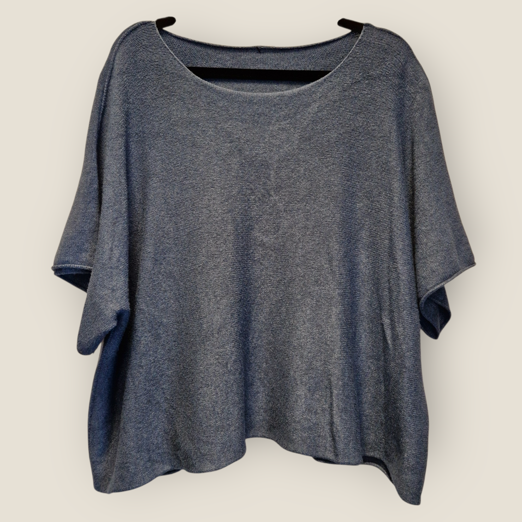 Ponchotröja jeansblå