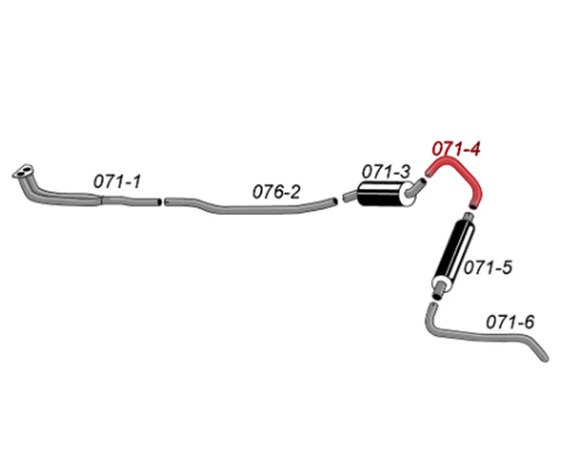 Rear axle pipe 2" 140 - 2