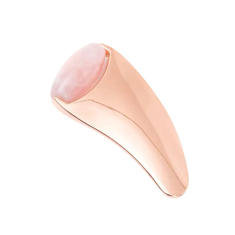 Gua sha roller ansiktsmassage – Stainless steel med sten