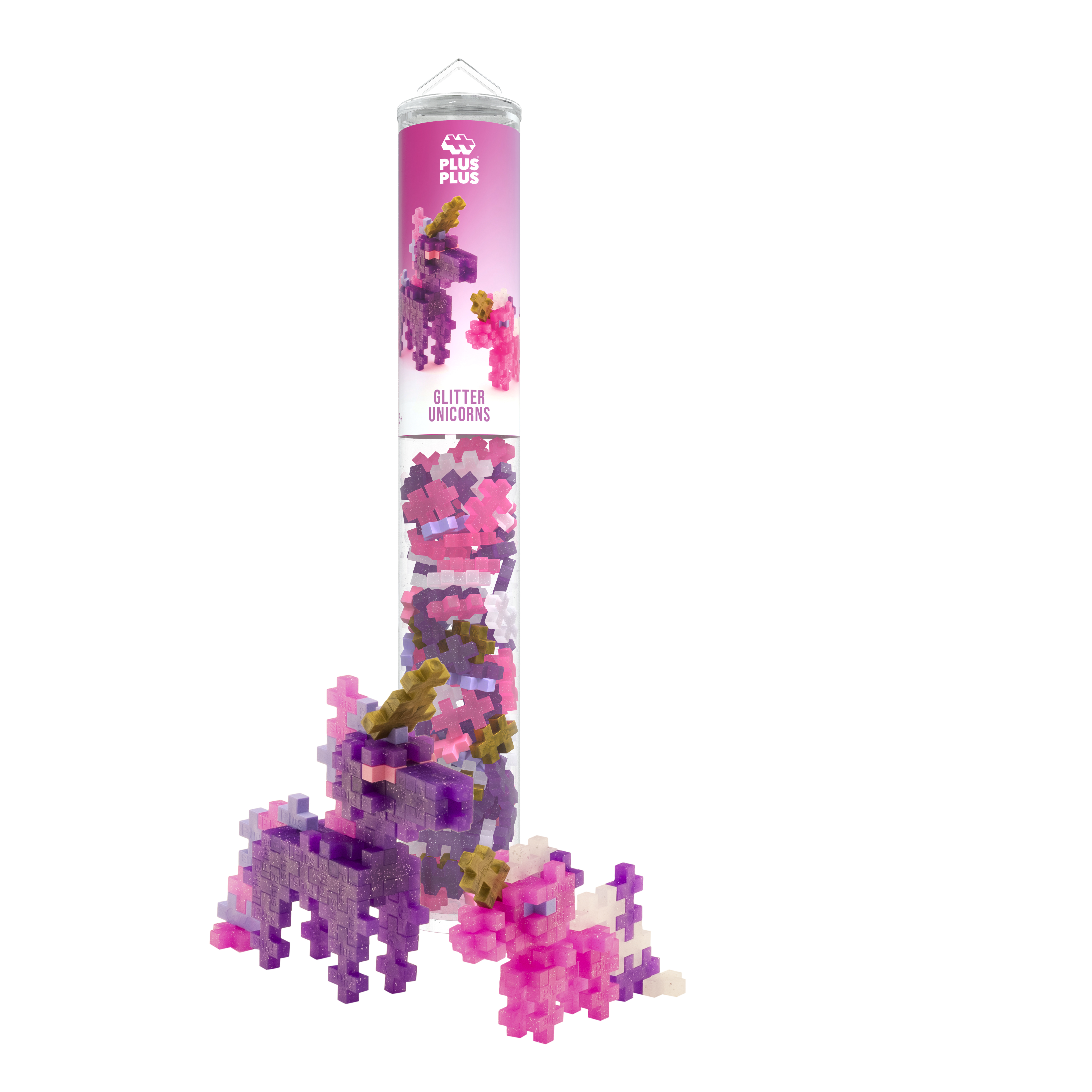 Plus-Plus Glitter Unicorns / 100 bitar rör