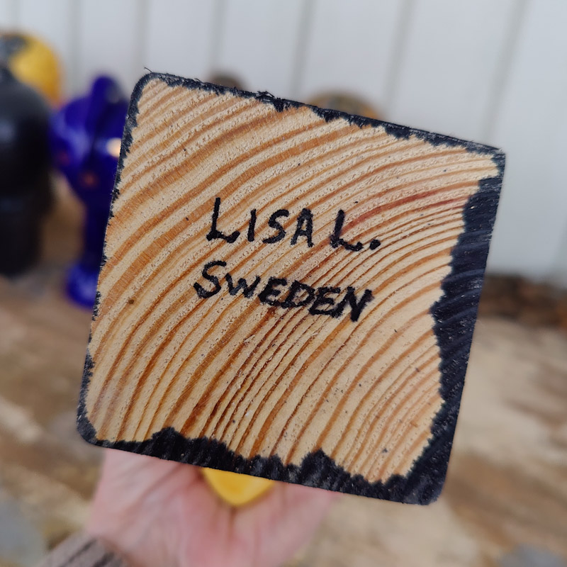 Fågel Fenix Ossian gulbrun av Lisa Larson - 3
