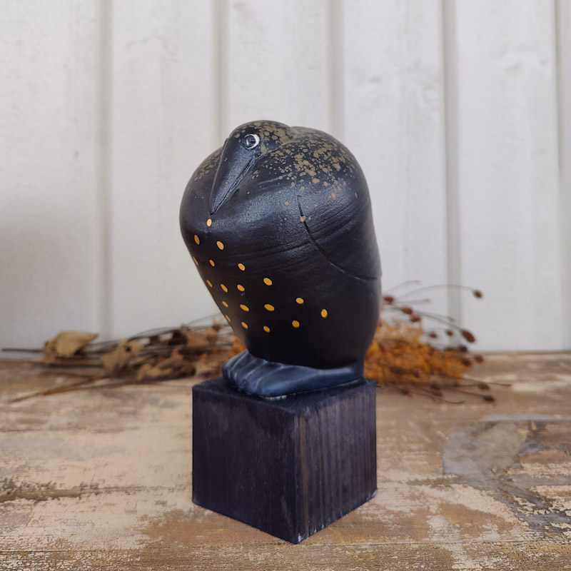 Fågel Fenix Ossian svart av Lisa Larson