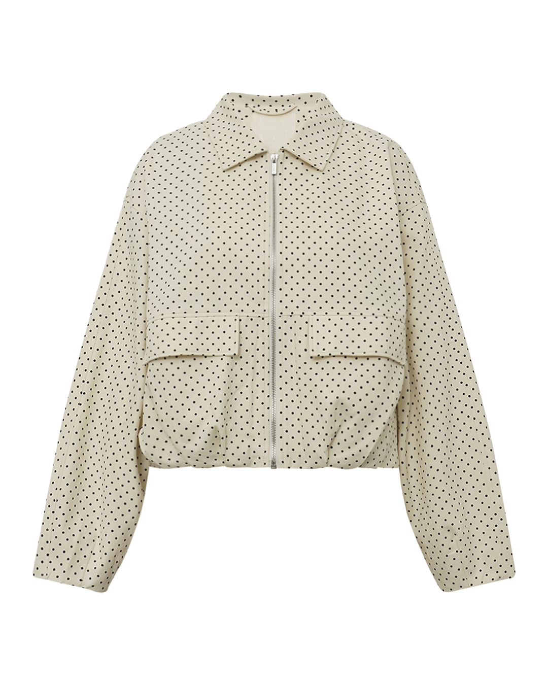 Jacka Dove med dragkedja beige/svart prickig