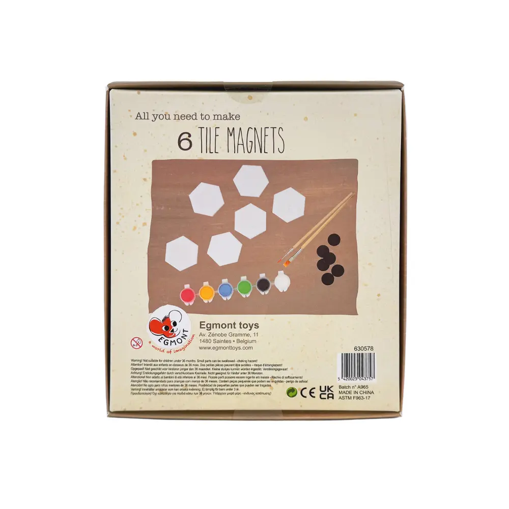 Allt du behöver för att göra magnet tiles diy kit med förg magneter, brickor och penslar - 3