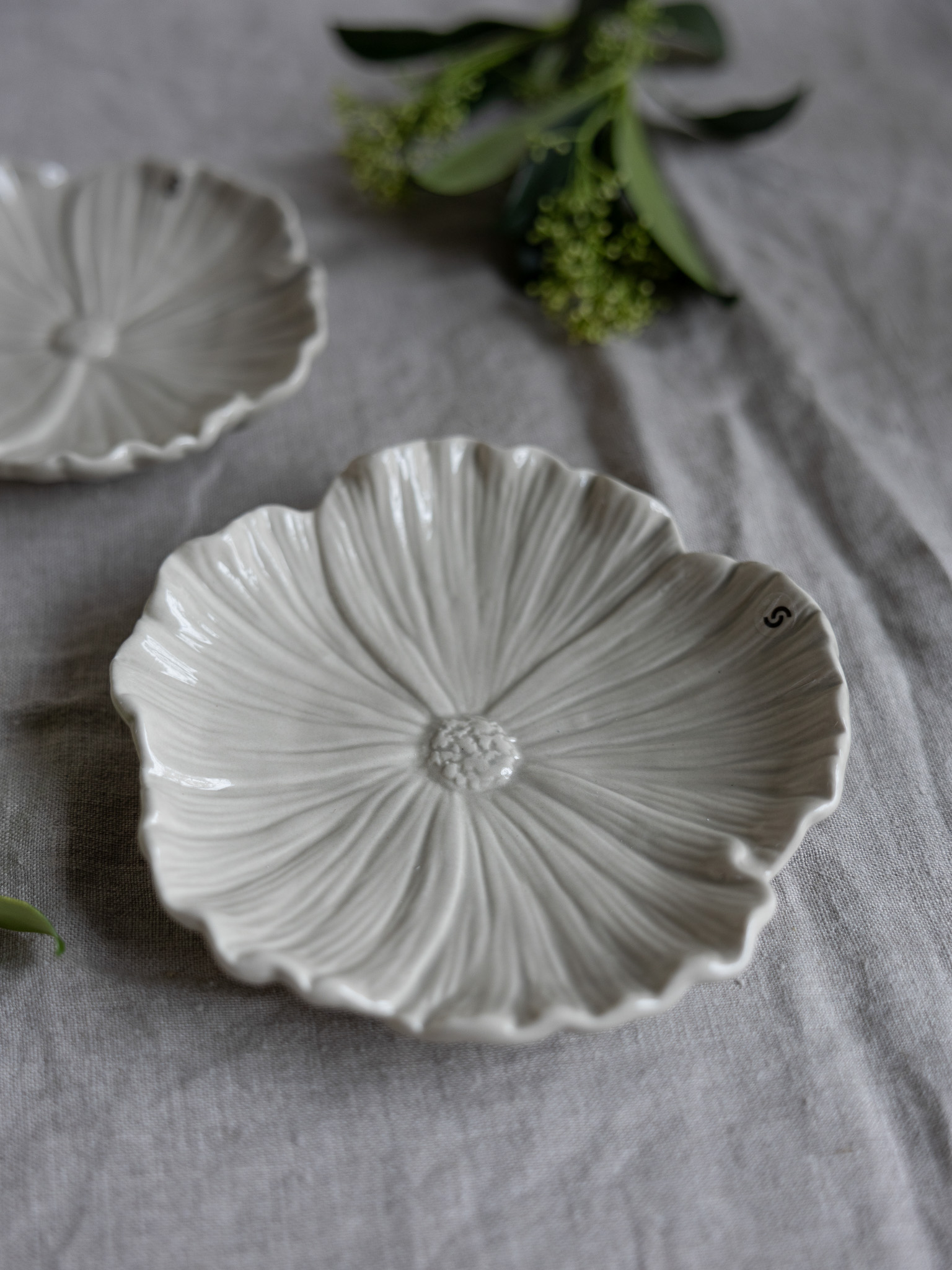 Flower - Dish - Flower - Ceramic - Beige - 15x15 cm - 3