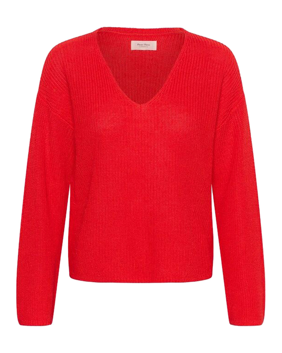 Jumper Etronas v-ringad orange-röd