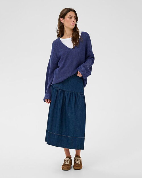 Jumper Etronas v-ringad denimblå - 3
