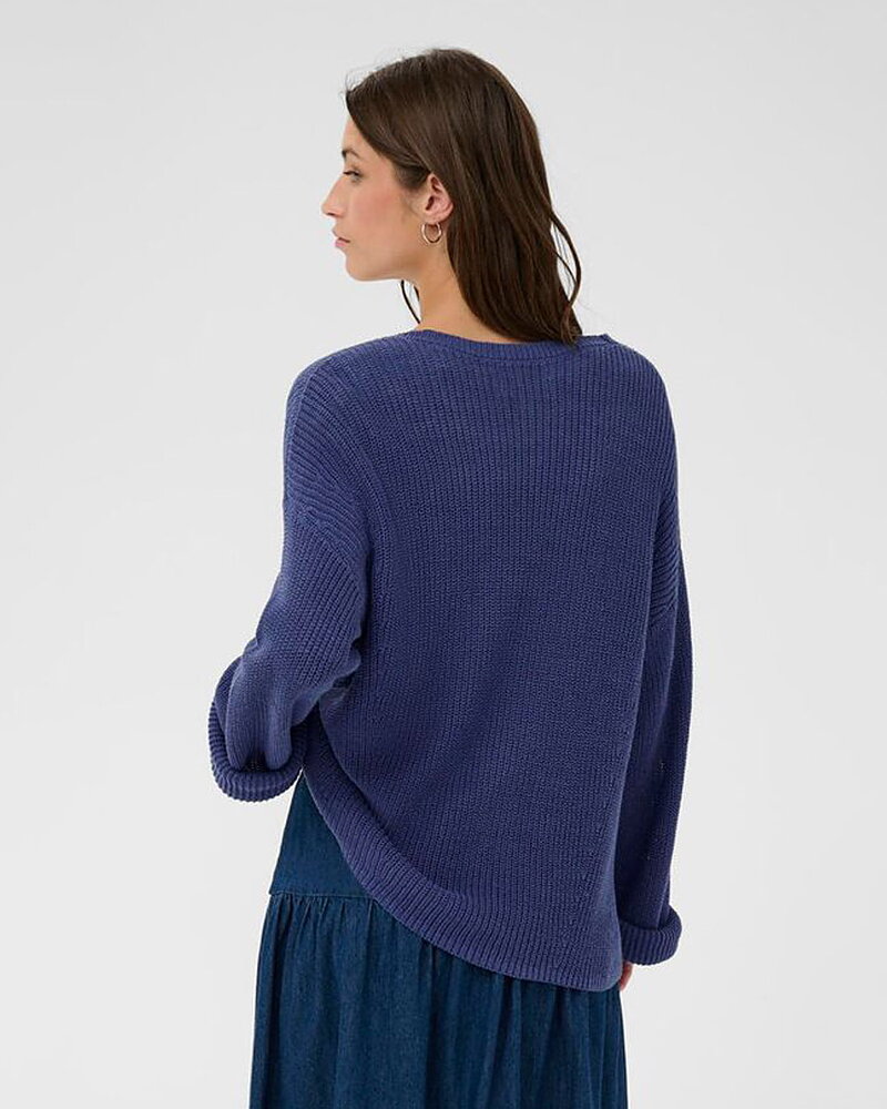 Jumper Etronas v-ringad denimblå