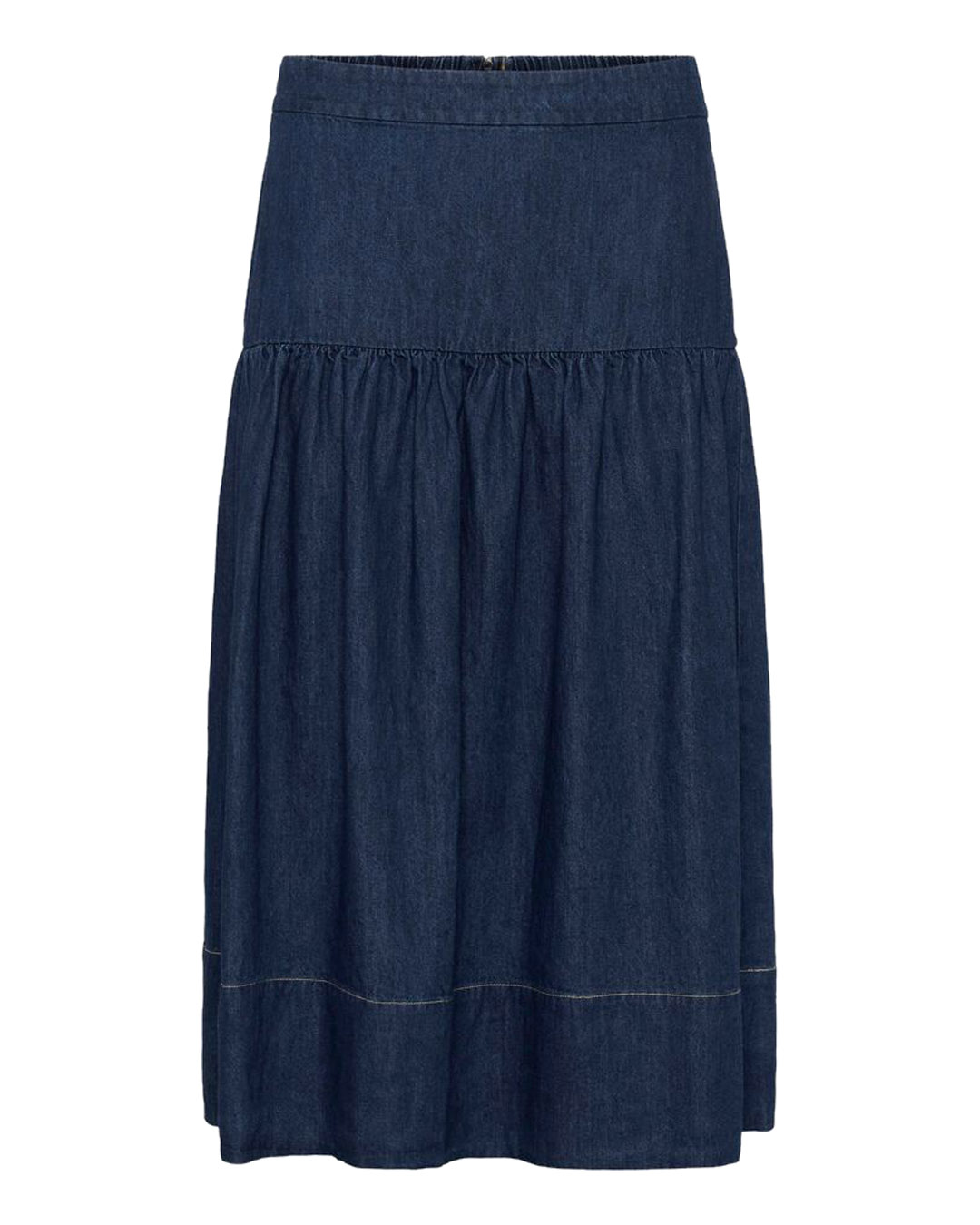 Jeanskjol Nellia midi mörk denim - 5