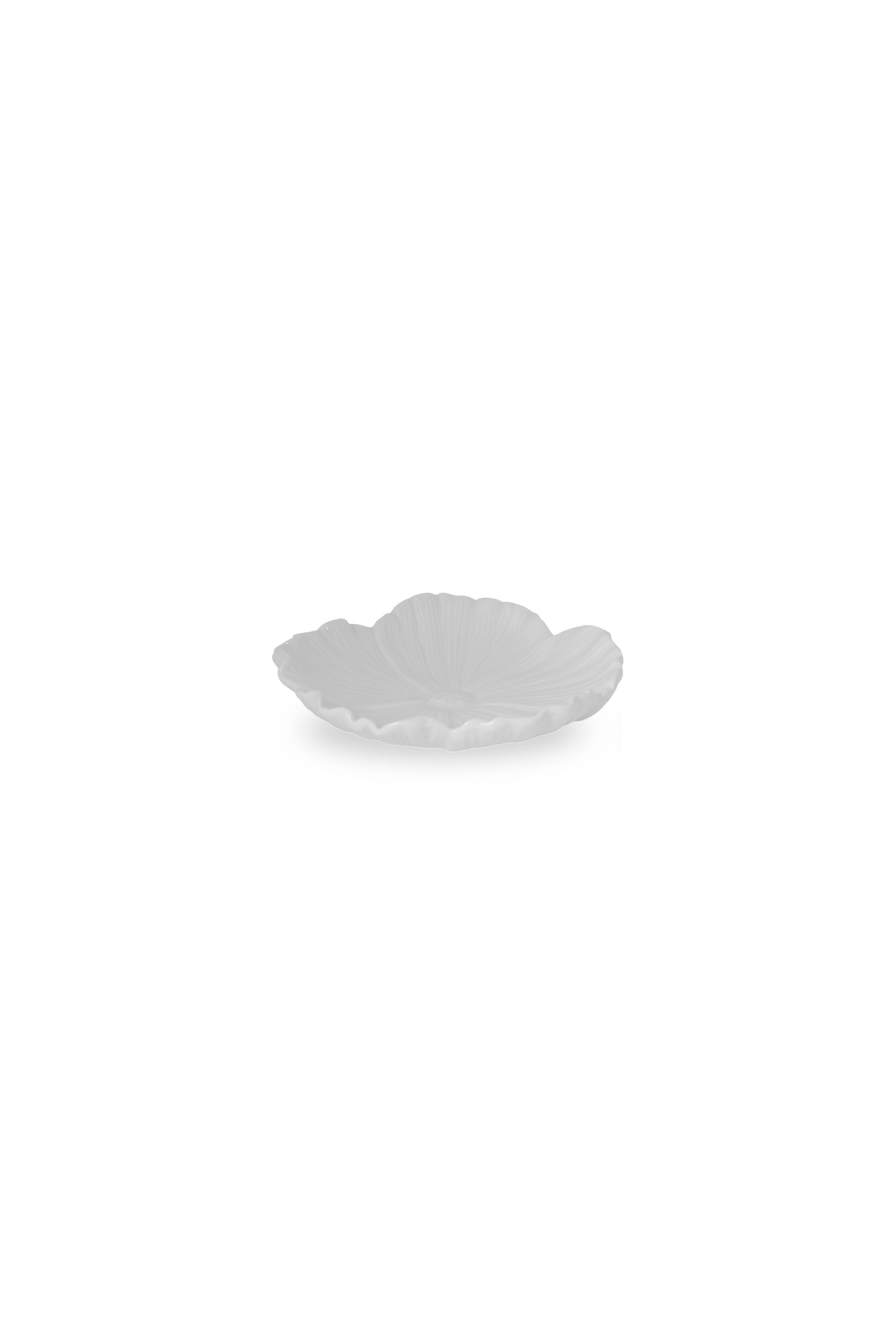 Blomster - Fat - Blomma - Keramik - Vit - 15x15 cm - 2