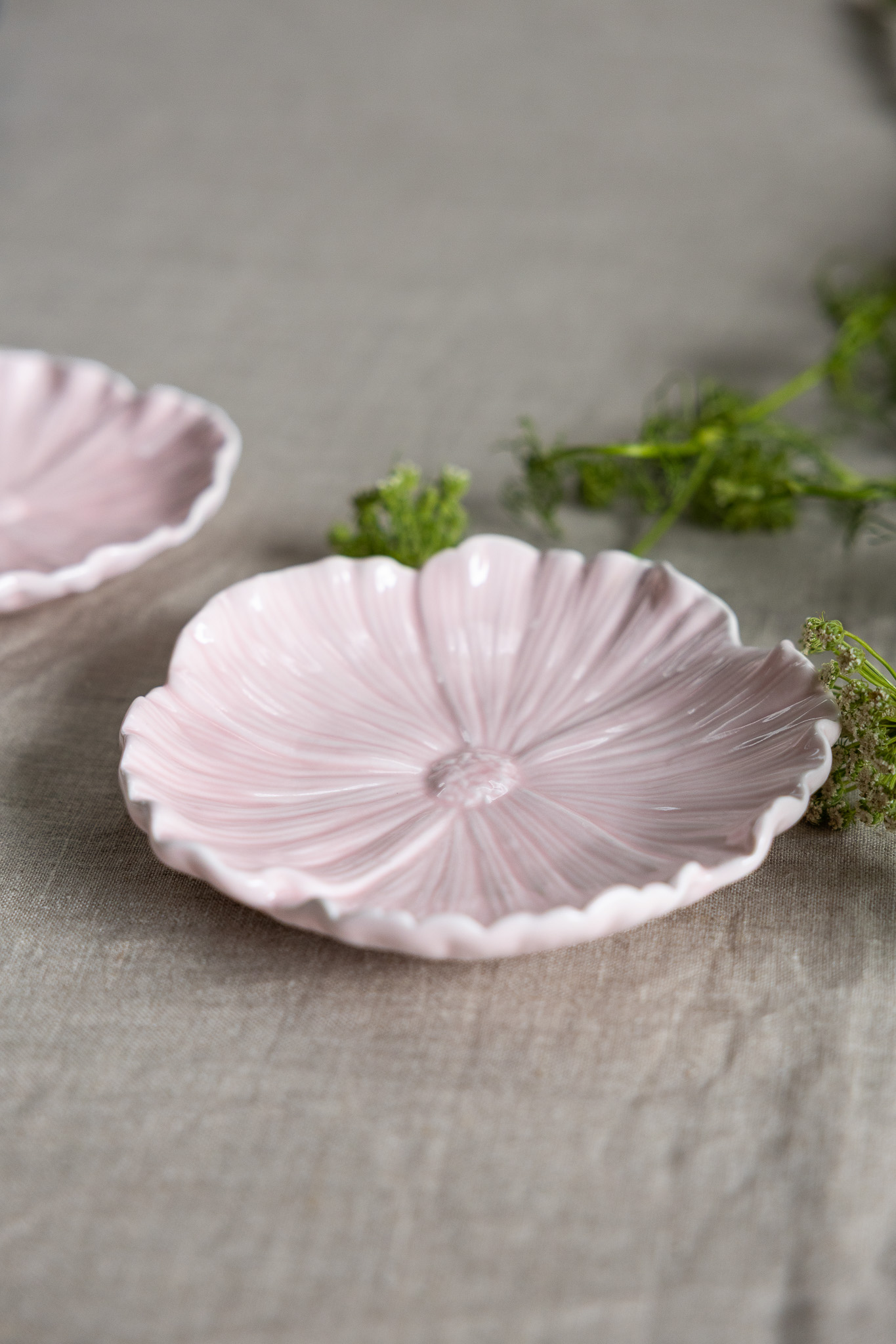 Blomster - Fat - Blomma - Keramik - Rosa - 15x15 cm