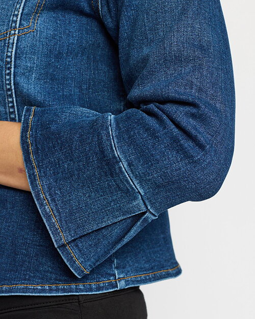 Jeansjacka Bine tulpanärm mellan denim - 4