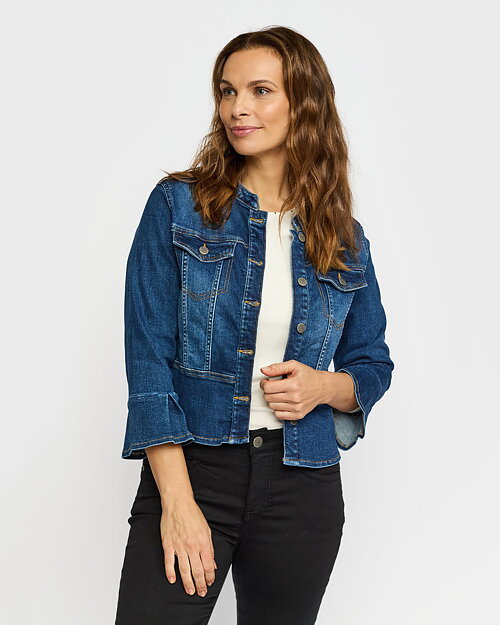 Jeansjacka Bine tulpanärm mellan denim