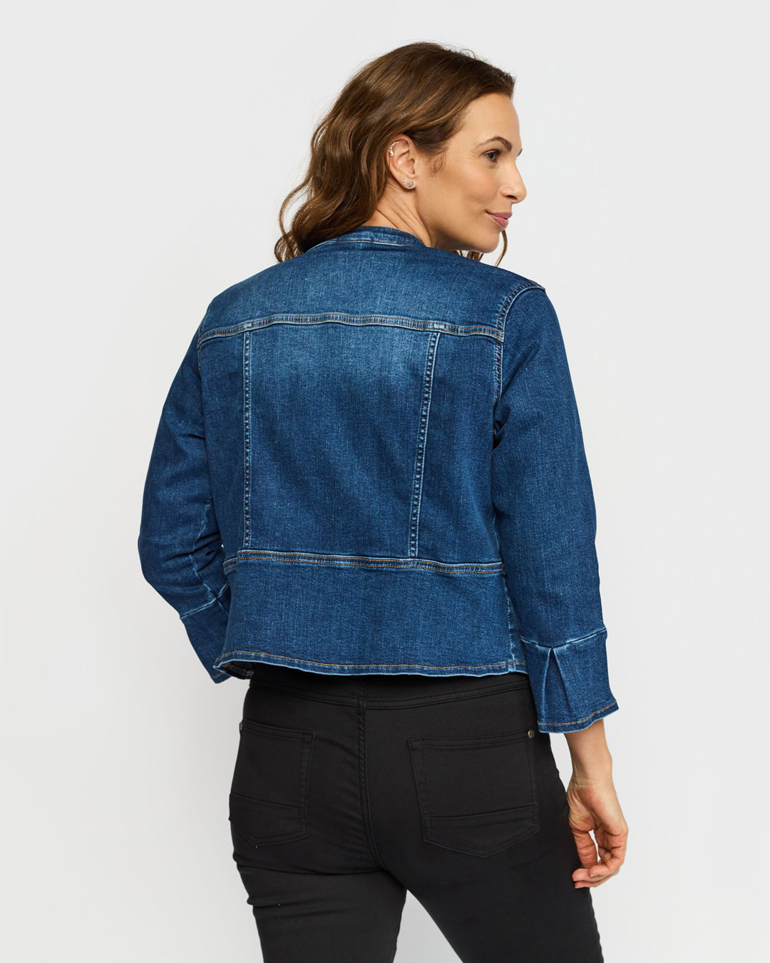 Jeansjacka Bine tulpanärm mellan denim - 2