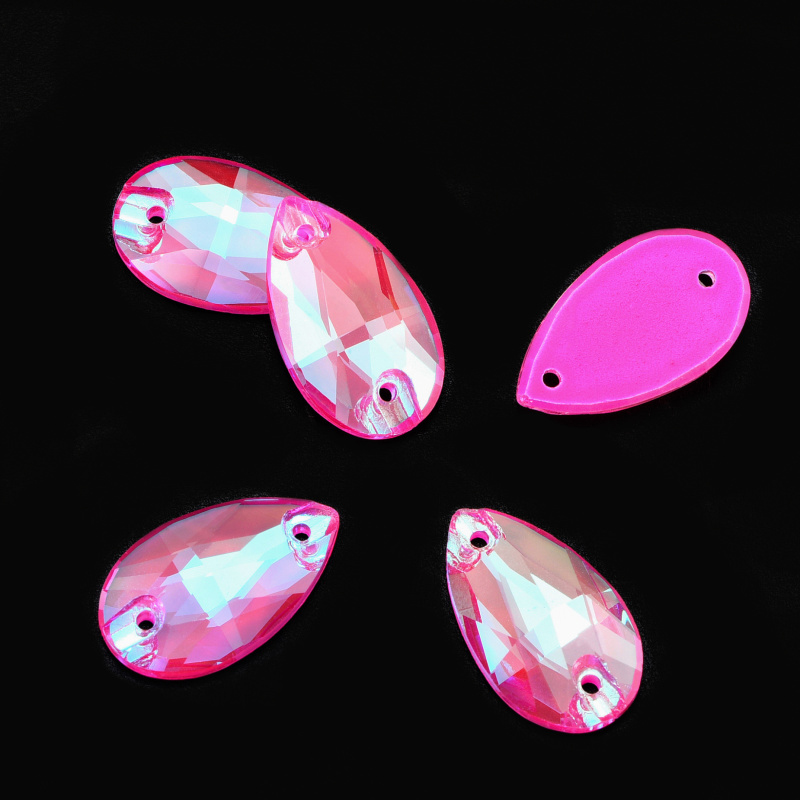 Droppe Rose AB neon 18x10,5 mm - 2