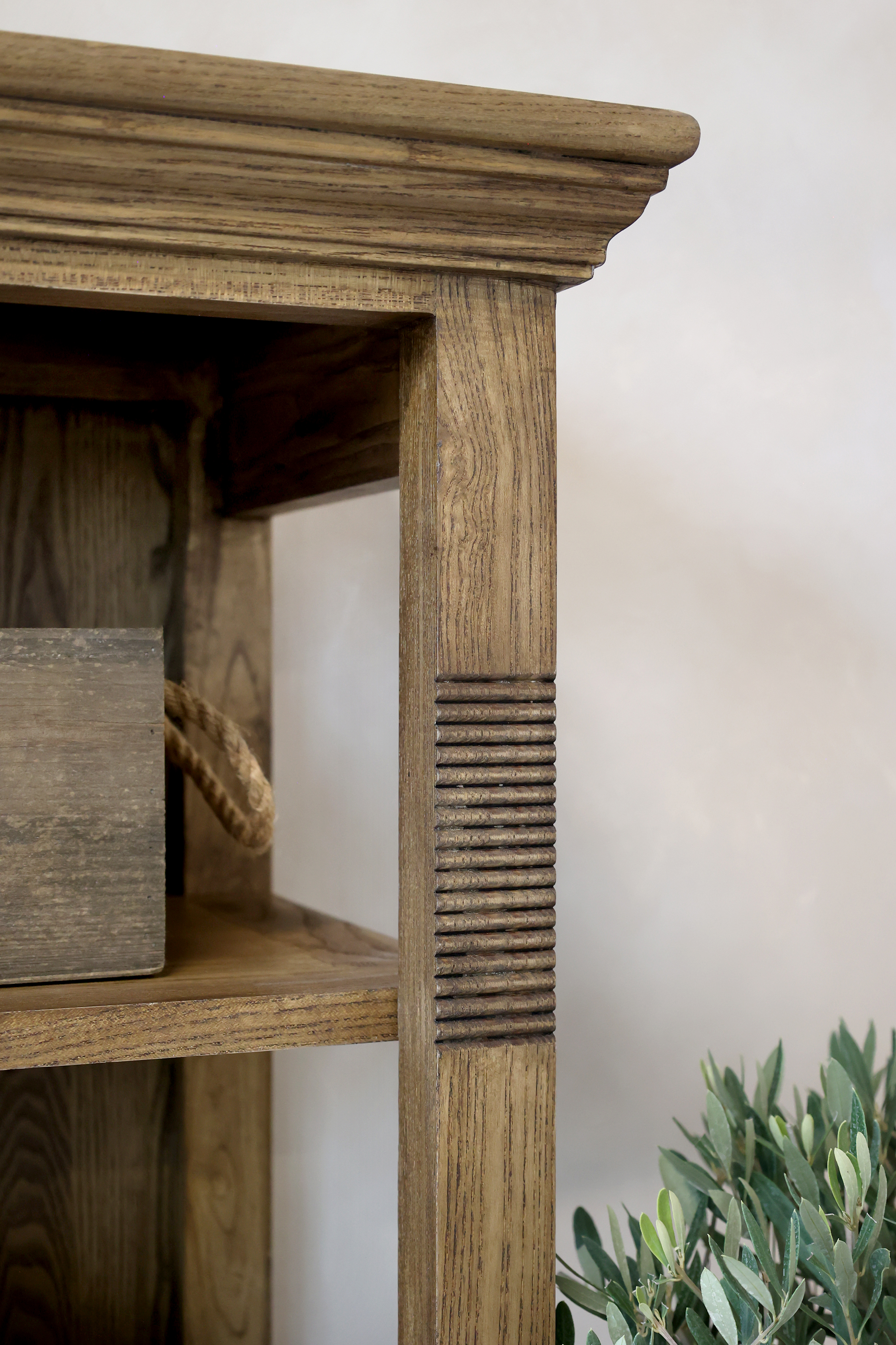 Marseille bookcase with 4 shelves and 2 doors - H196/L135/B45 cm - Natural - 3