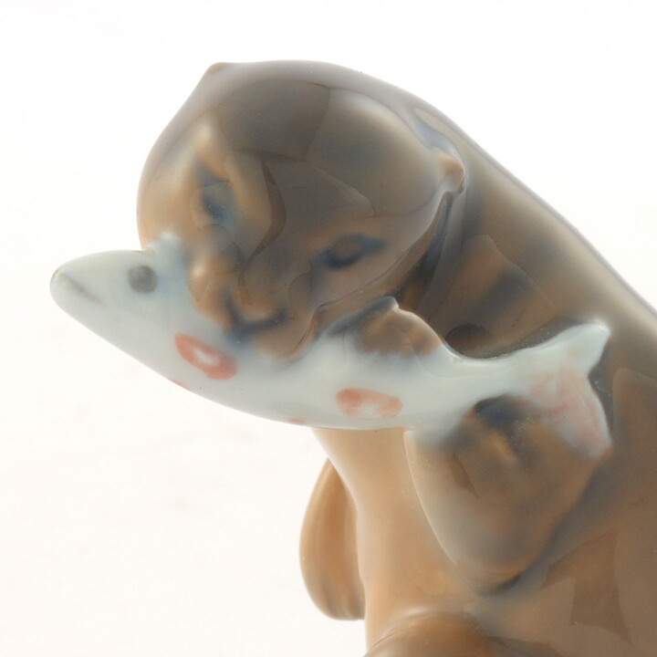 Vilhelm Waldorff (20th Century) Otter with Fish 5 cm #1808