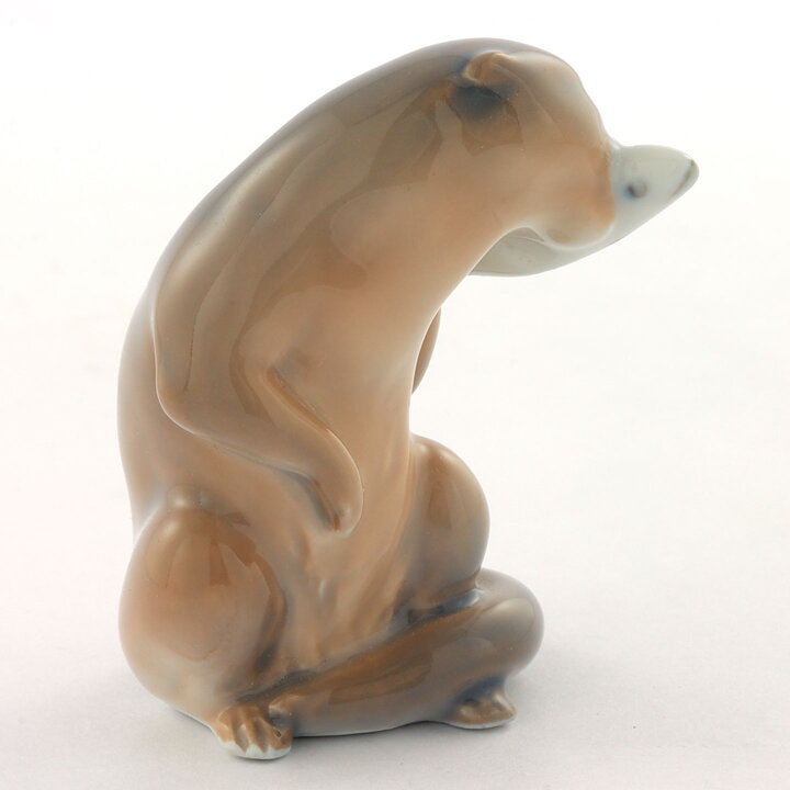 Vilhelm Waldorff (20th Century) Otter with Fish 5 cm #1808