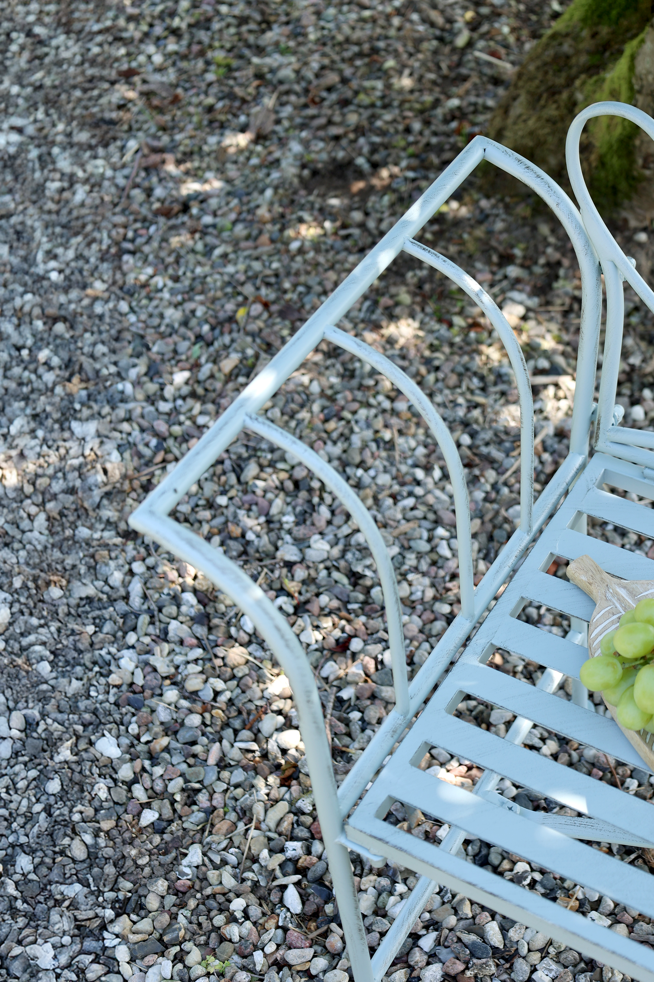 Bench with curved back - H98/L124/B46 cm - Sky blue - 4