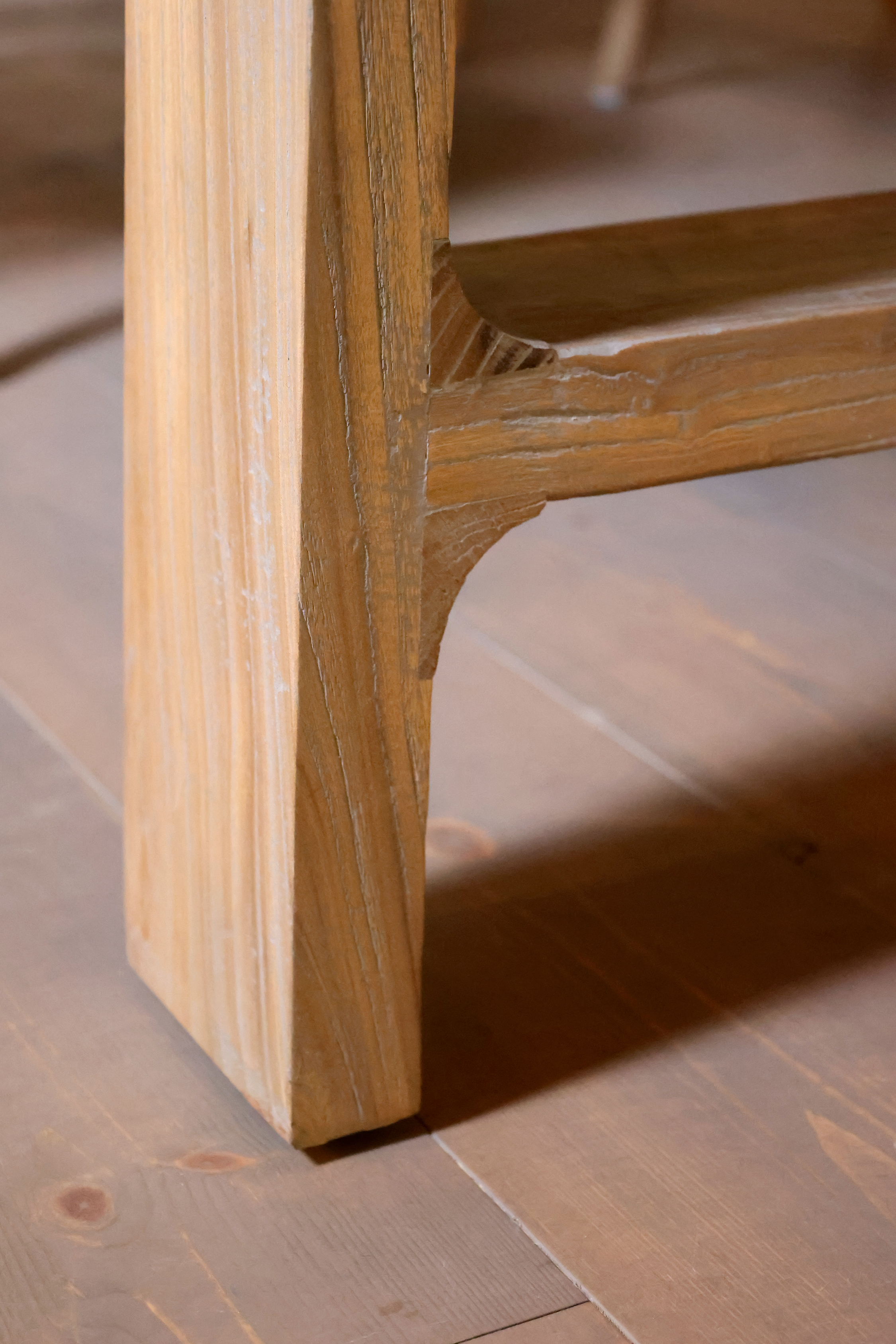 Recycled wood dining table - H77/L200/B110 cm - Natural - 7