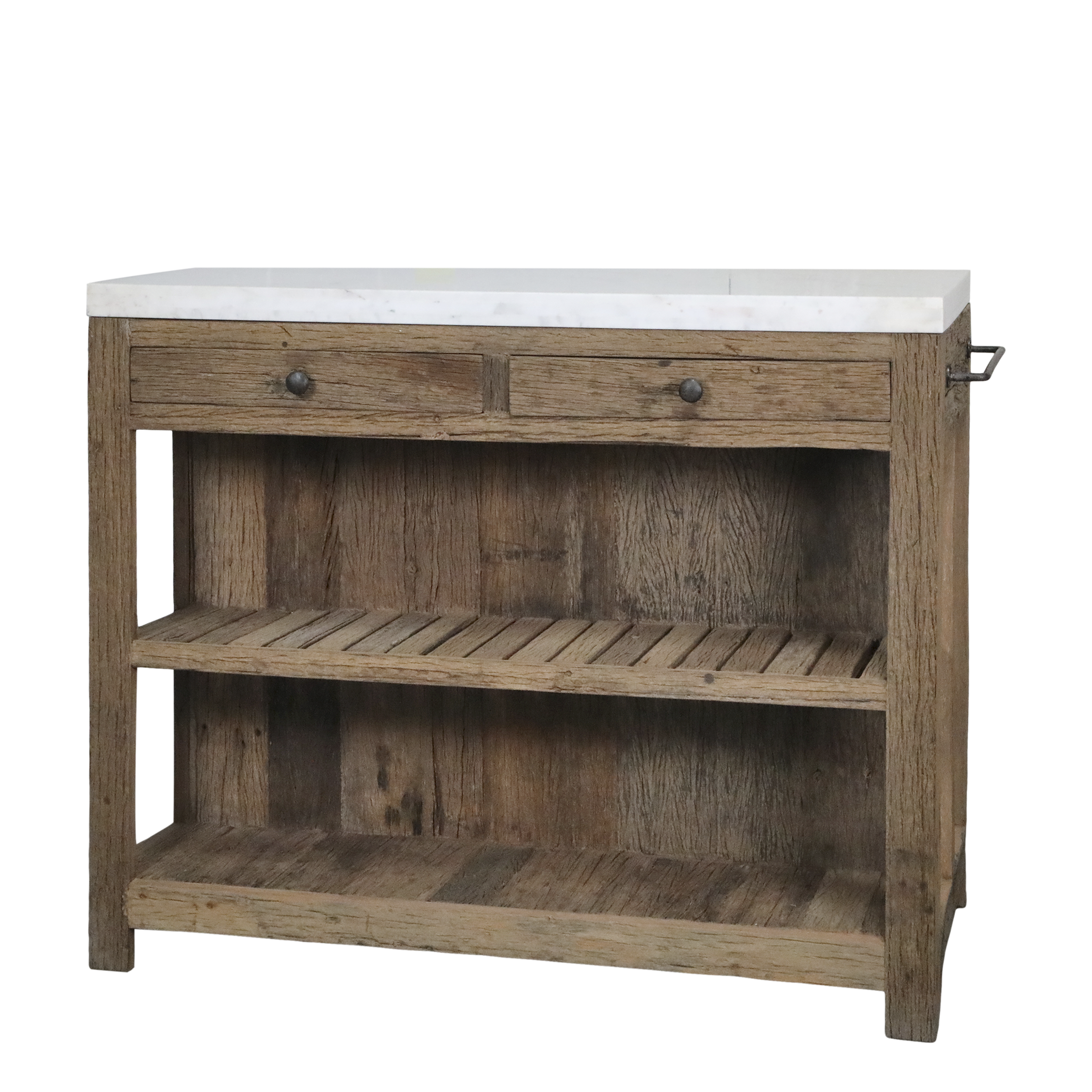 Grimaud skänk med marmorskiva - H97/L120/B60 cm - Natur - 2
