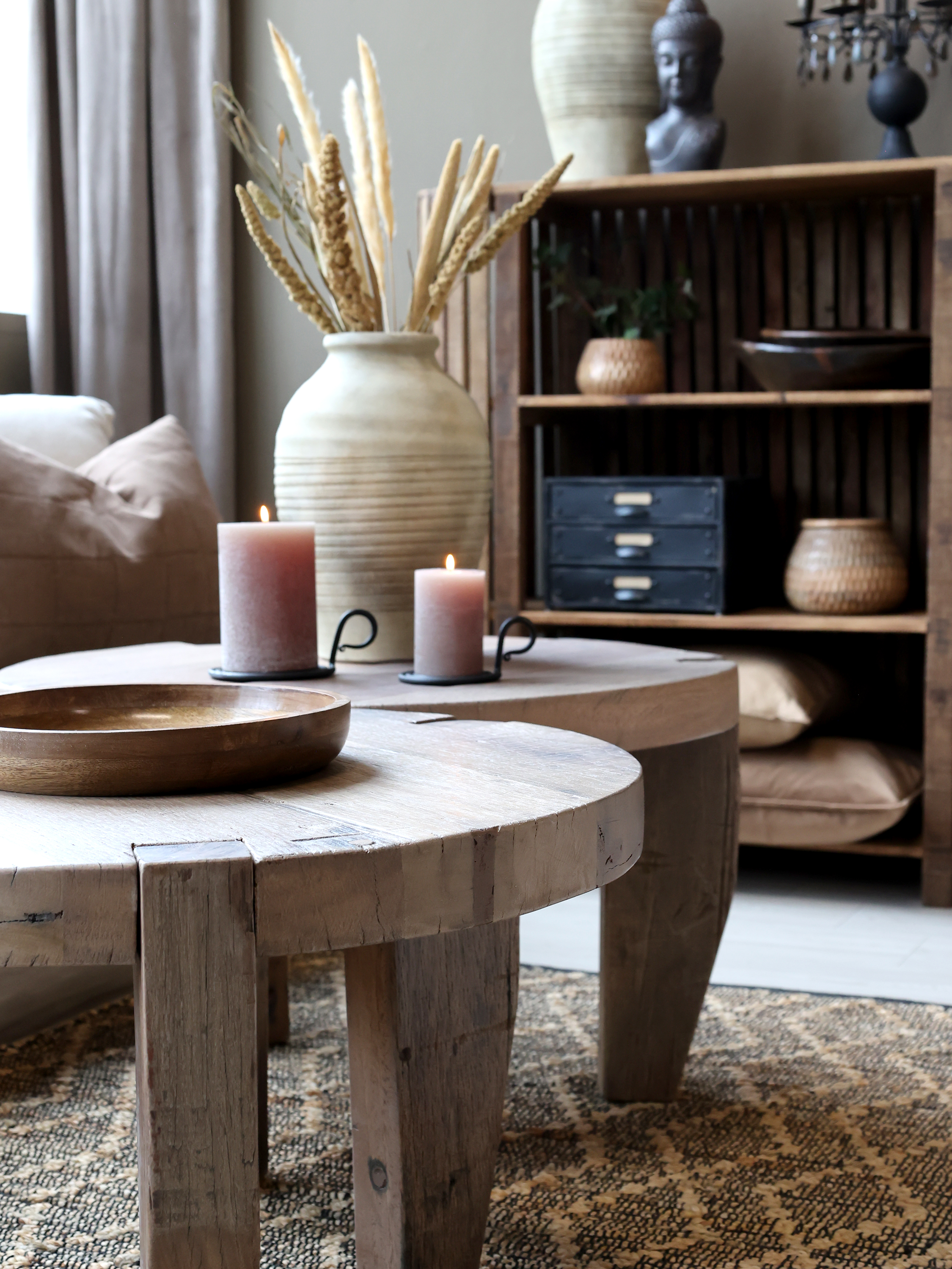 Grimaud coffee table - H48/Ø80 cm - Natural - 4