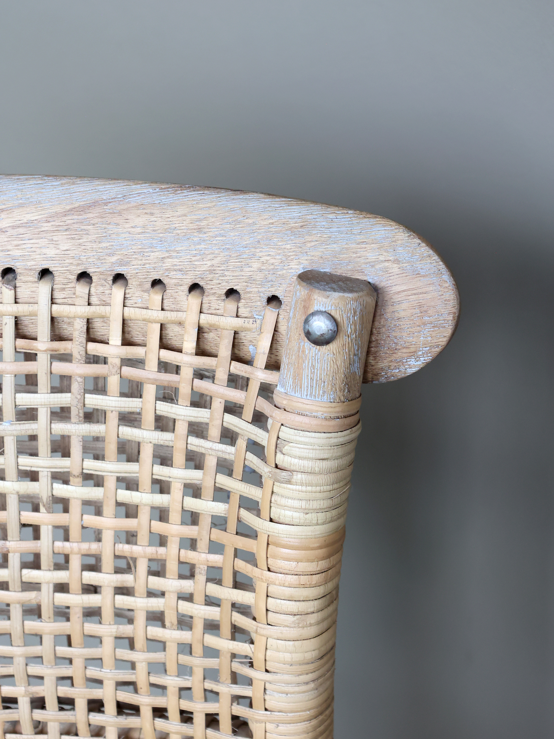 French bar stool with seat and back - Rattan - H92/L40/B45 cm - Natural - 5