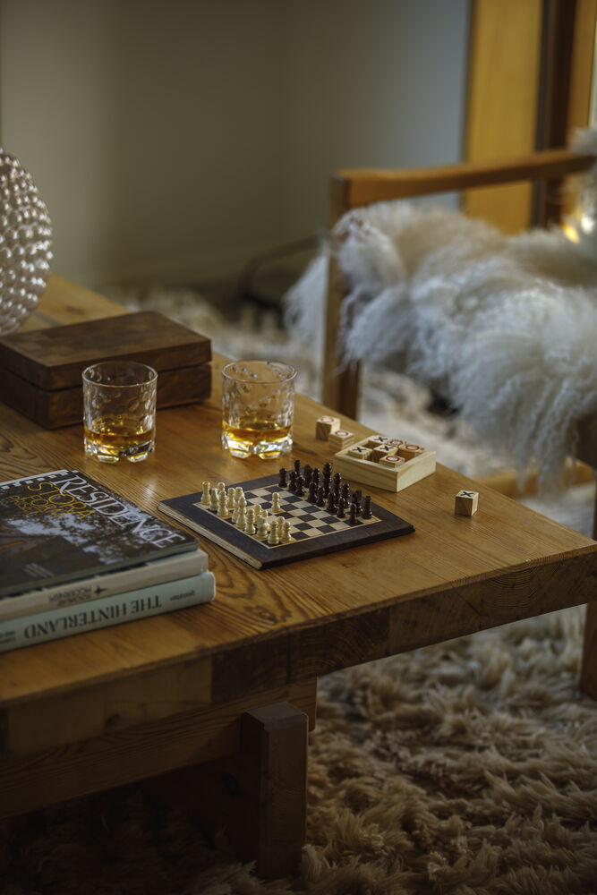 Spelset – Schack, Tre i Rad & Snurrande Glas - 5