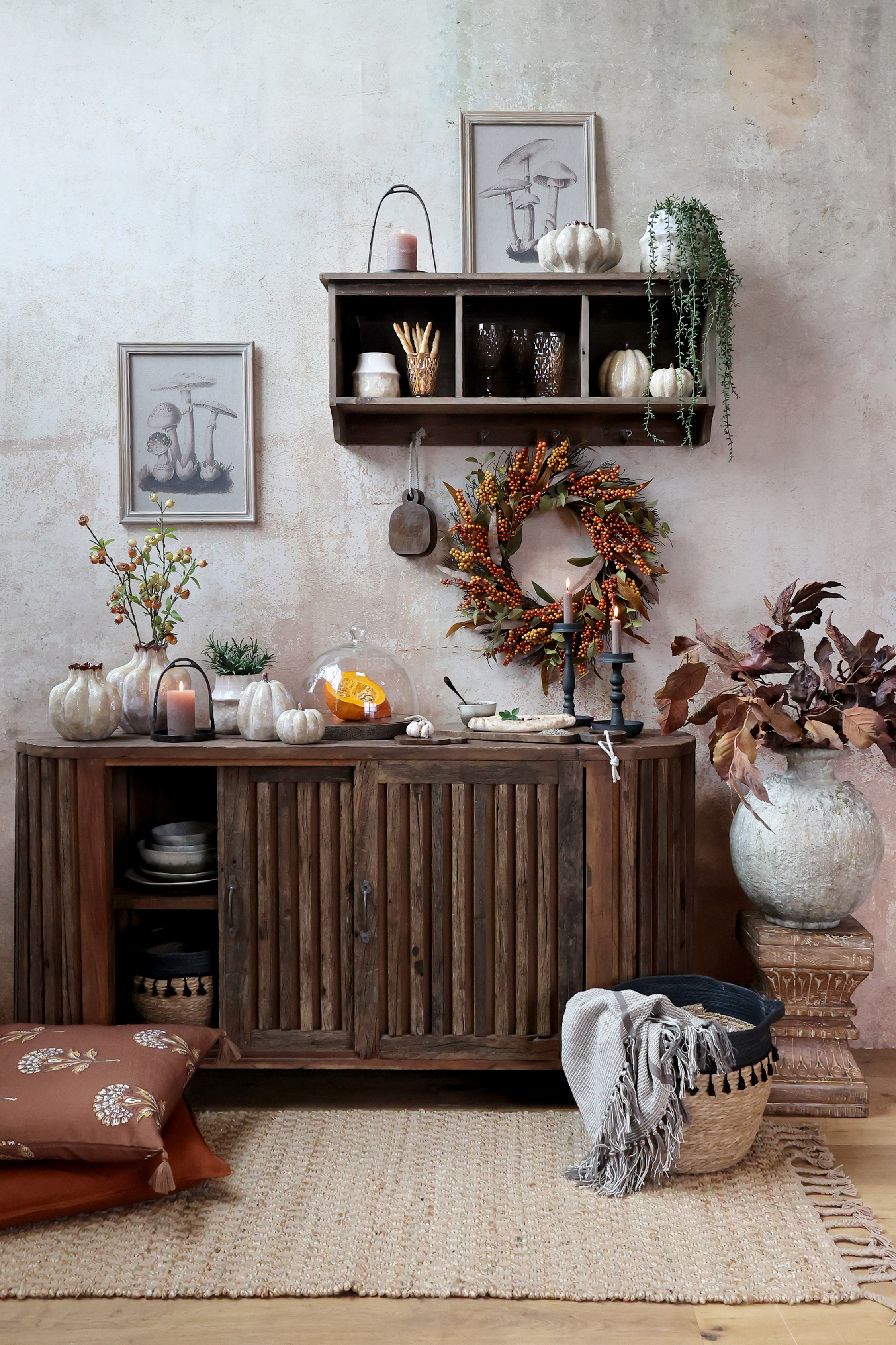 Grimaud sideboard - tracks and sliding doors - H77/L152/B44 cm - Natural - 3