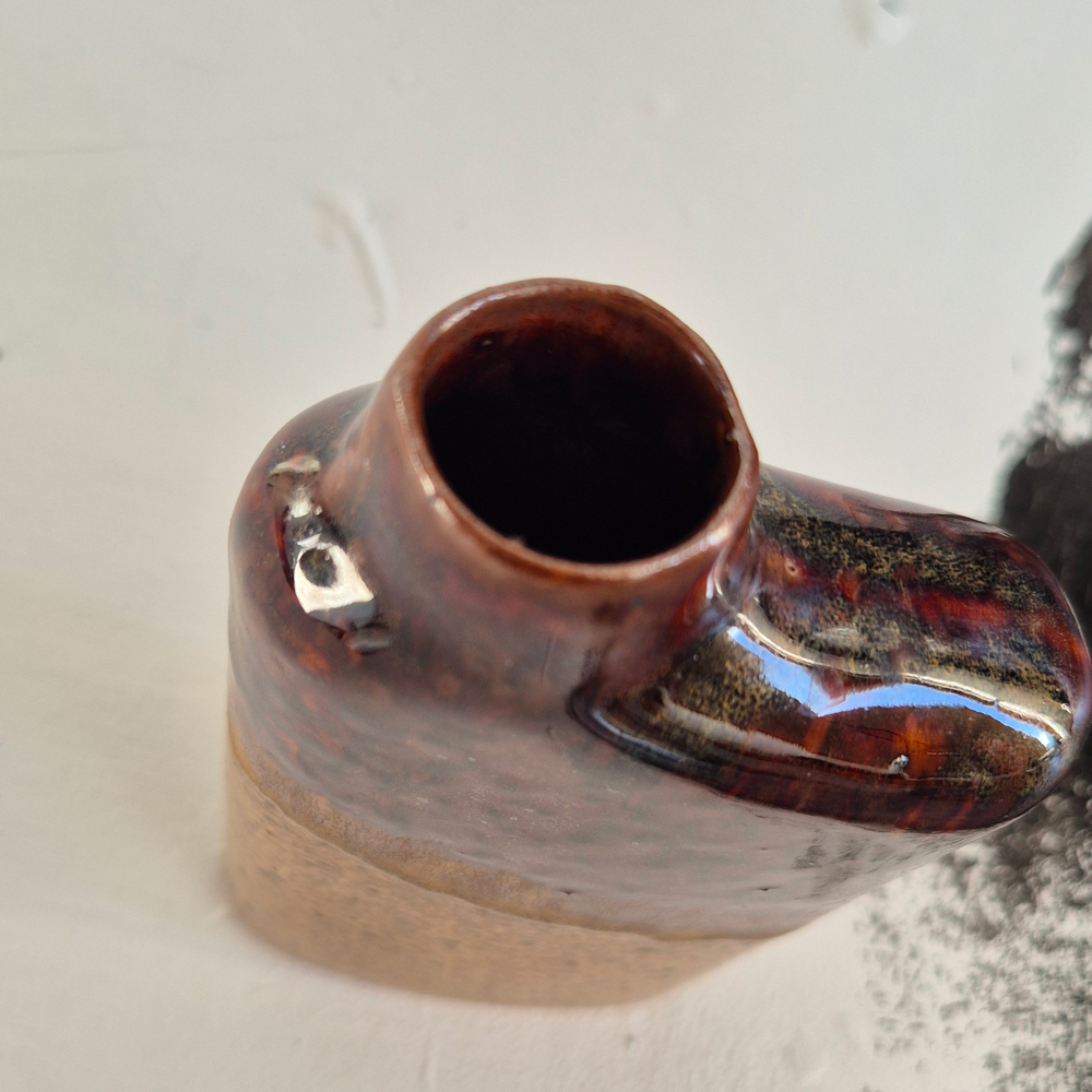vintage VAS assymetrisk i bruna nyanser, h 15,5 cm - 4