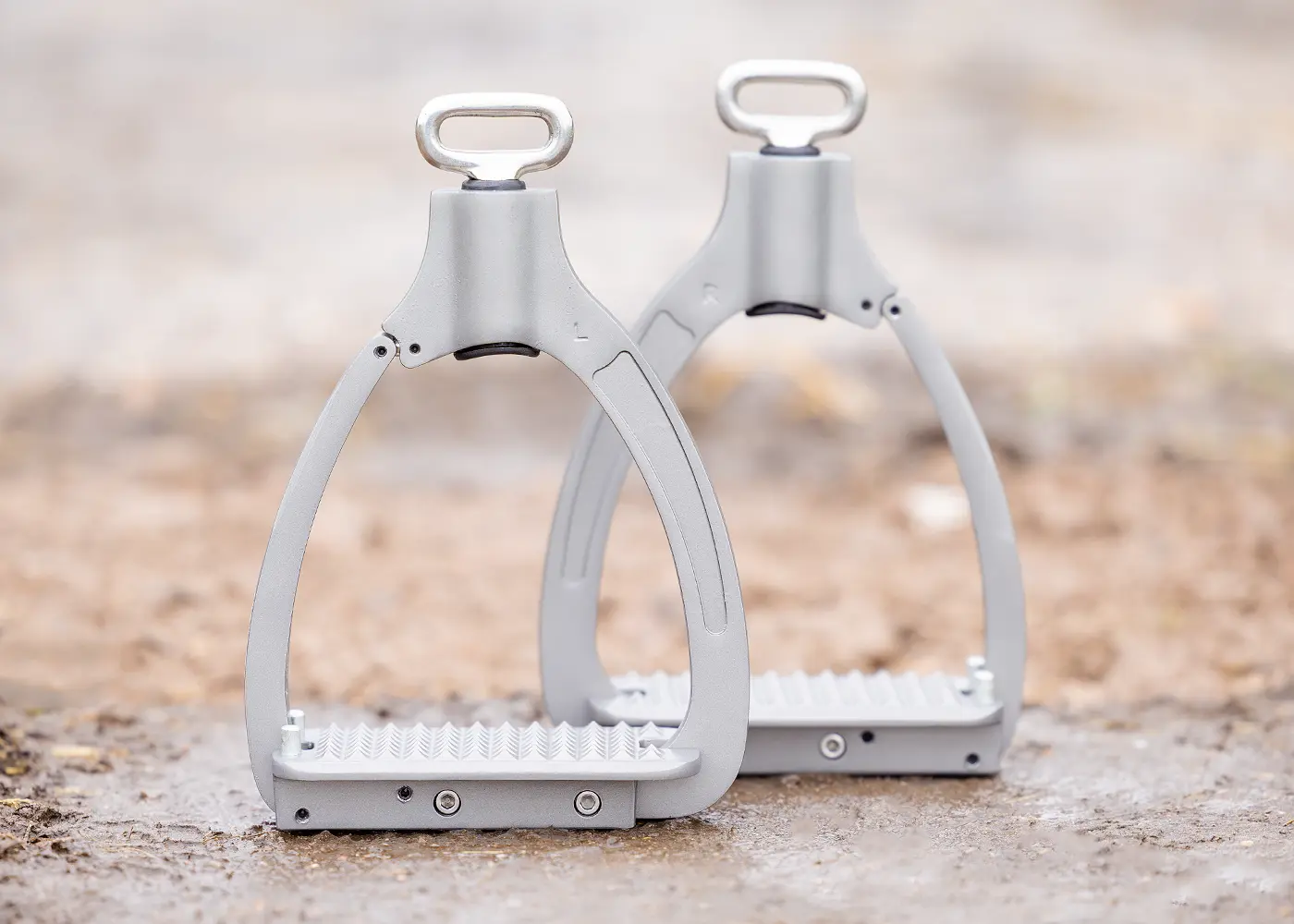 Edix® safety stirrups 360°, silver