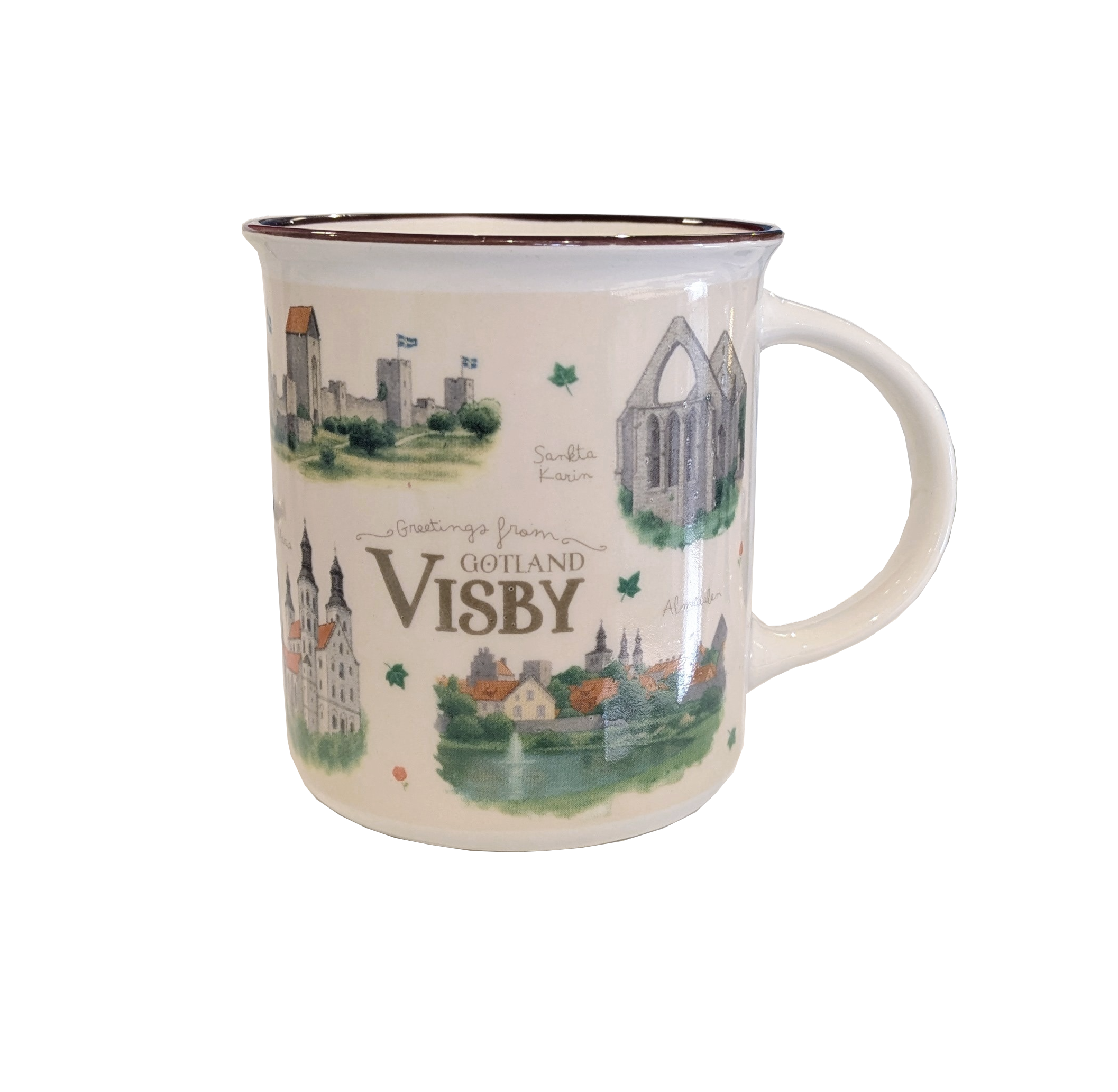 Mugg Visby/Gotland Greetings Stor 12st/frp